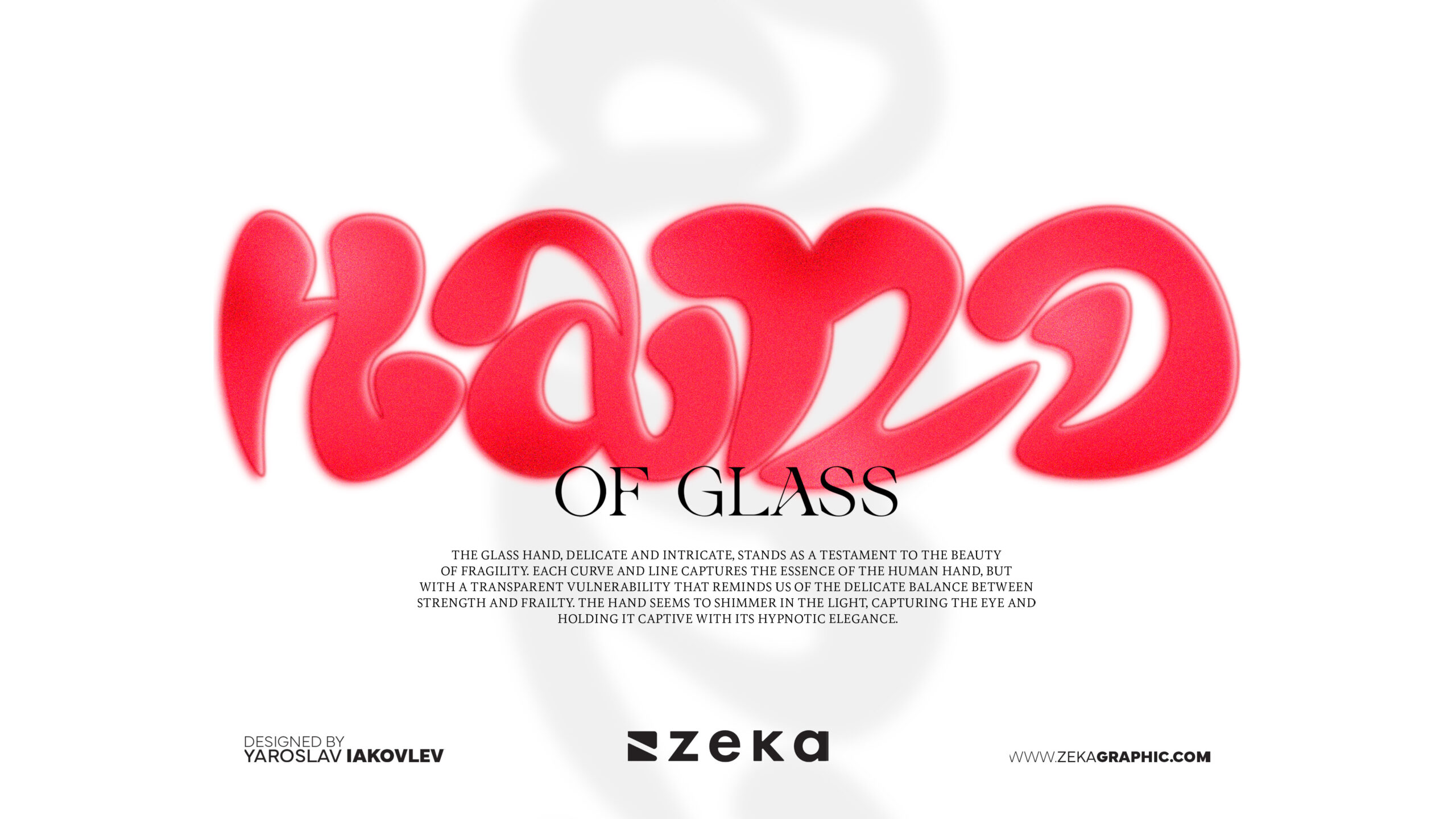 Hand Of Glass Custom Typography Design by Zeka Design
