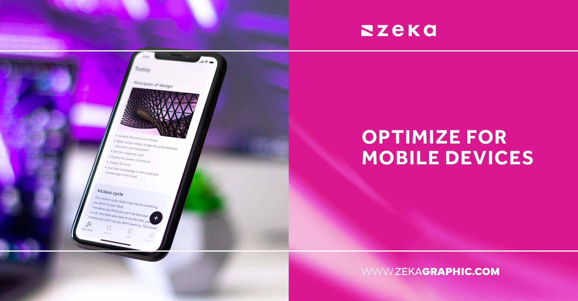 Optimize for Mobile Devices to design an interactive ecommerce