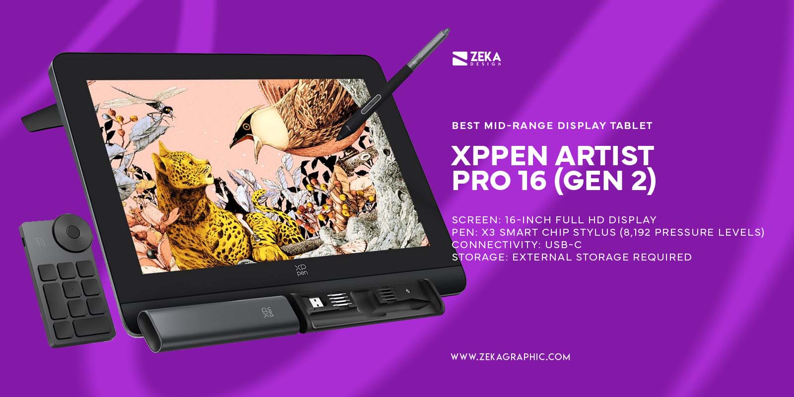 XPPen Artist Pro 16 (Gen 2) Best Mid-Range Display Tablet