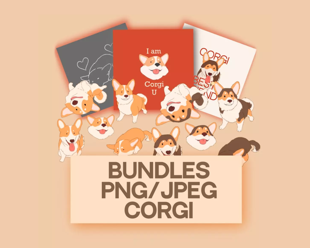 2 - Cute Corgi T-Shirt Pattern