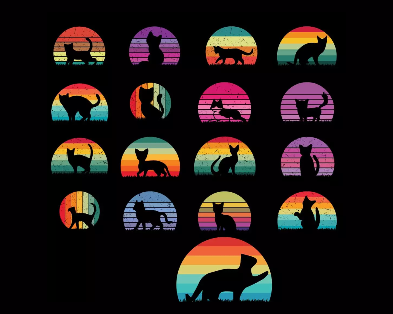 5 - Cat T-Shirt Design Bundle