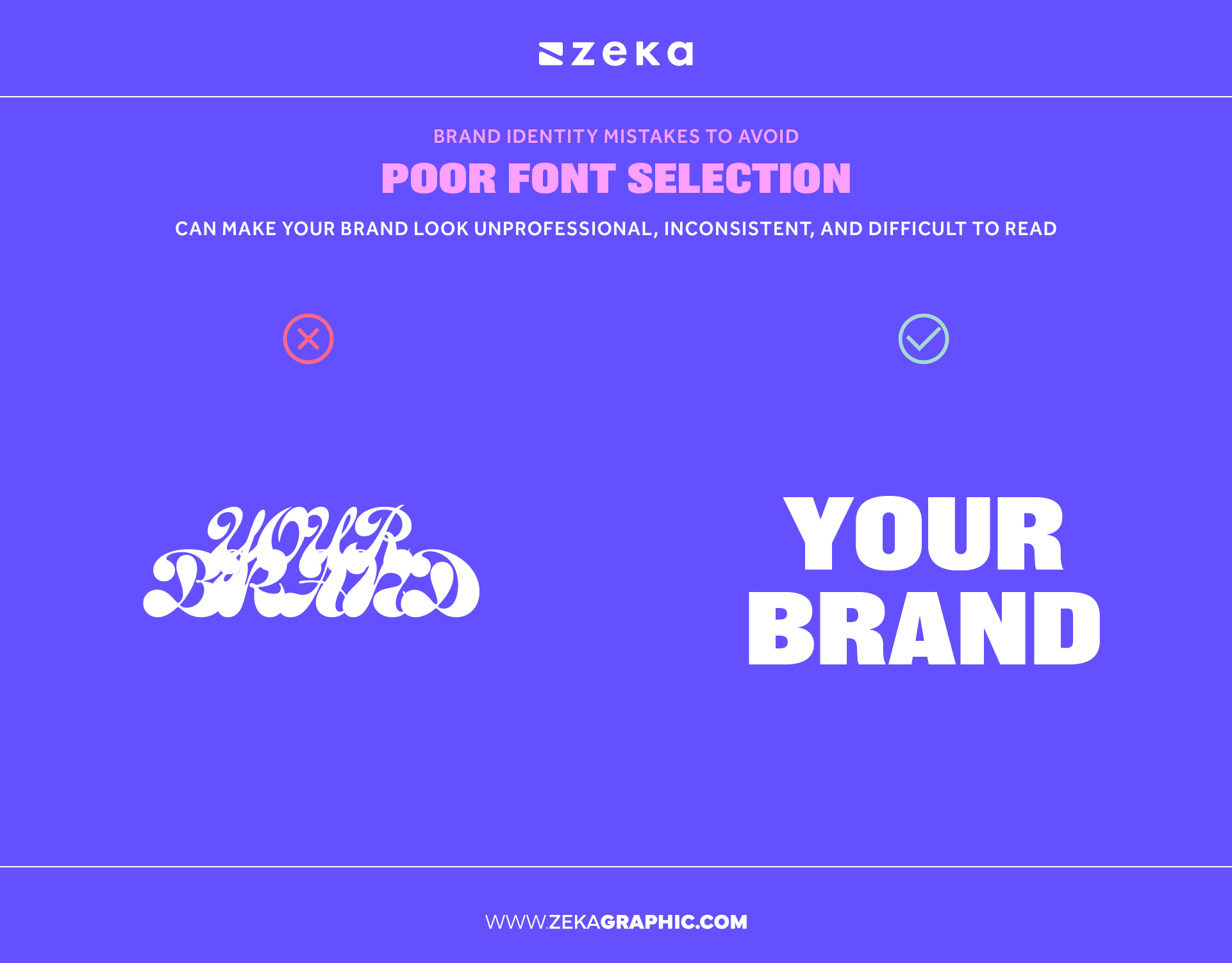 Poor Font Selection Brand Identity Mistakes