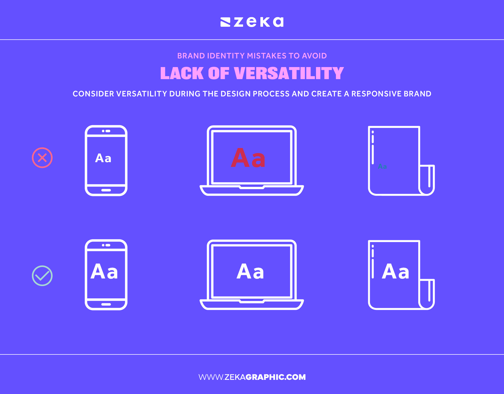 brand identity mistakes Lack of Versatility