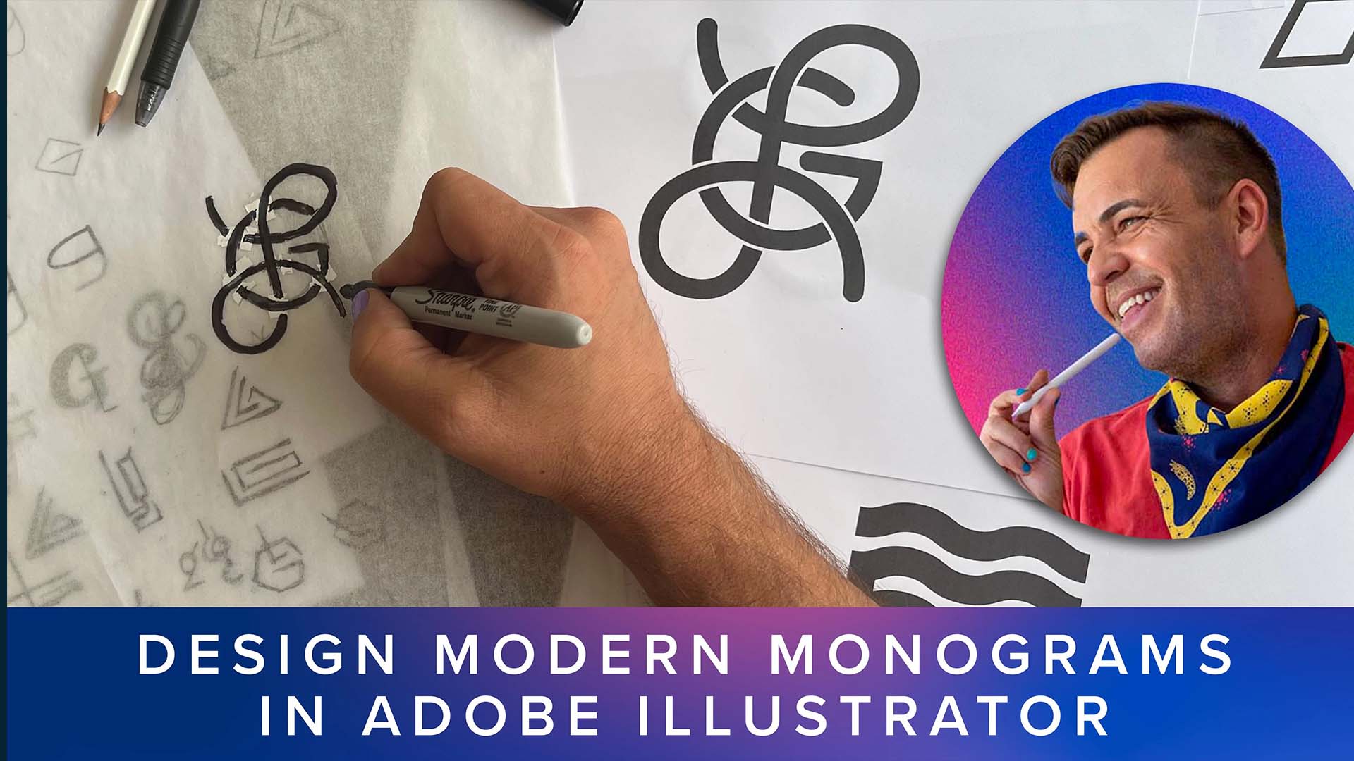 Design a Modern Monogram in Adobe Illustrator Logo Design for Beginners