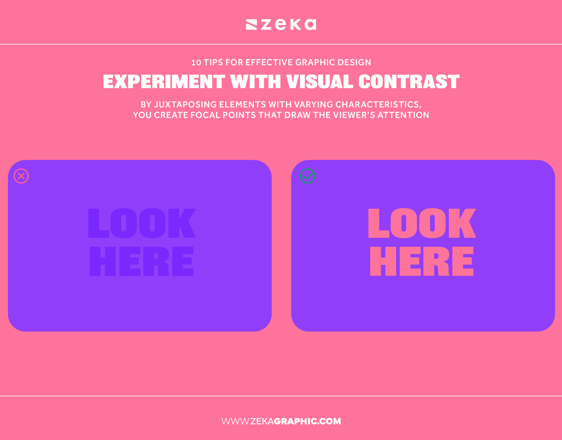 Experiment with Visual Contrast for effective graphic design