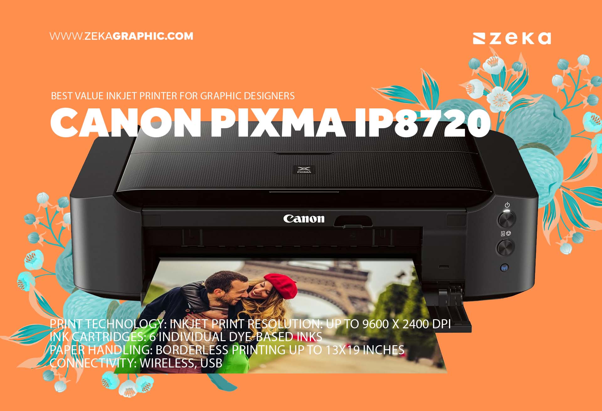 Canon Pixma iP8720 Best Value inkjet printer for graphic designers