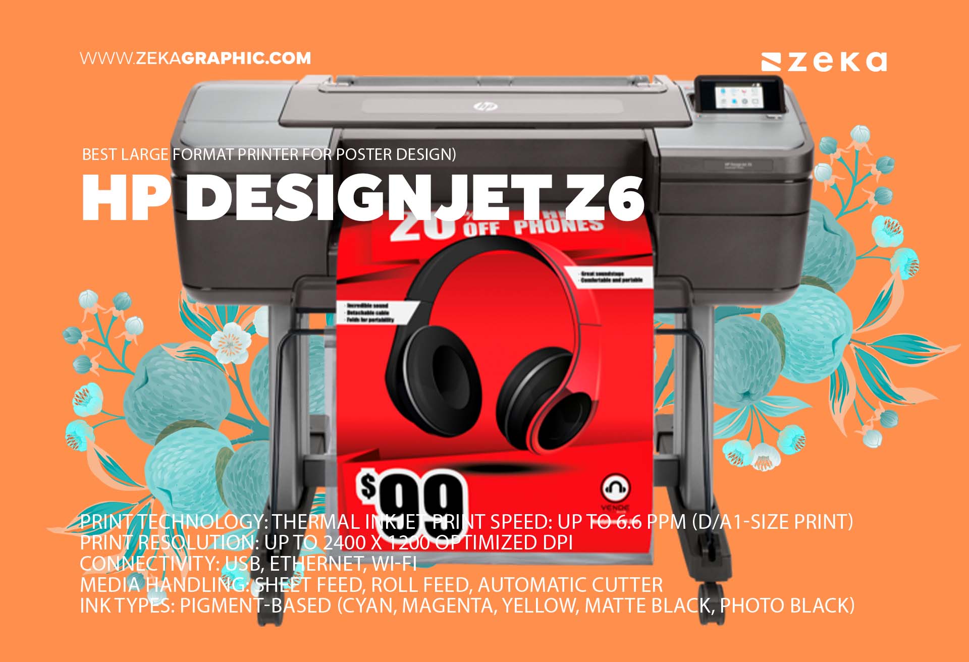 HP DesignJet Z6 Best Large Format Printer for Poster Design