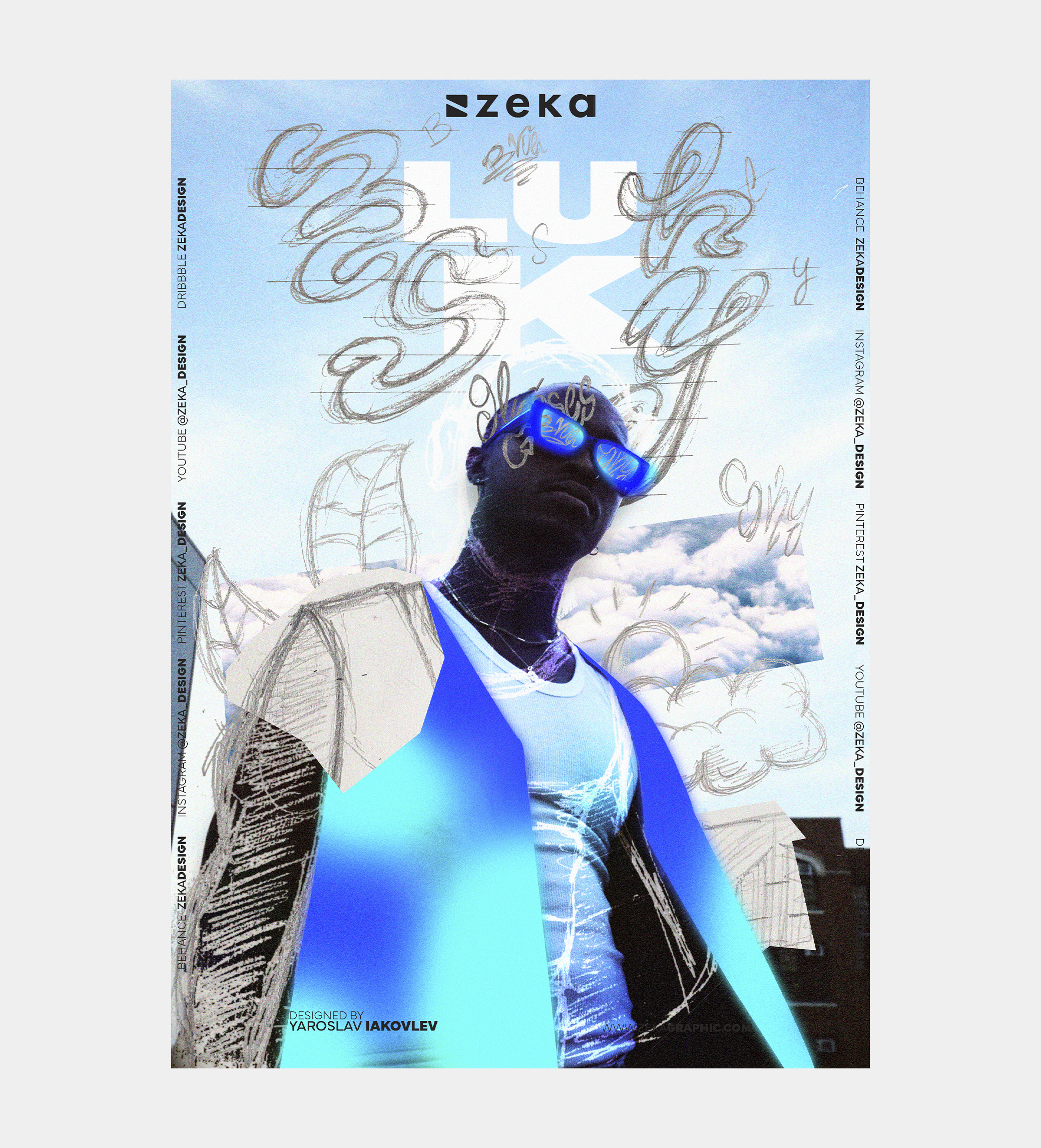 Sketch Pencil Drawings Poster 01 Inspiration by Zeka Design