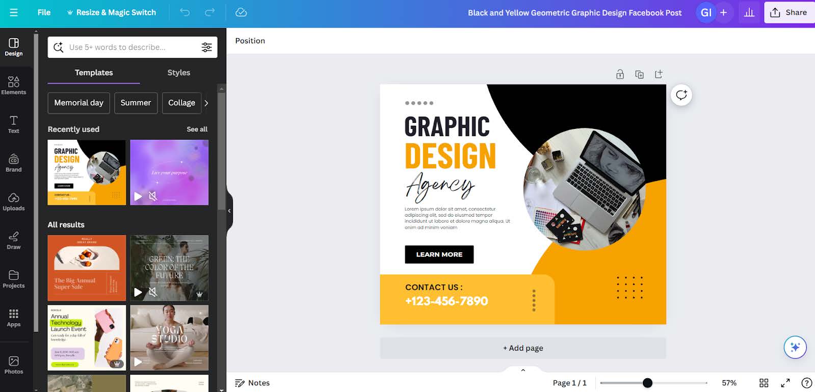 Graphic Design Tools canva