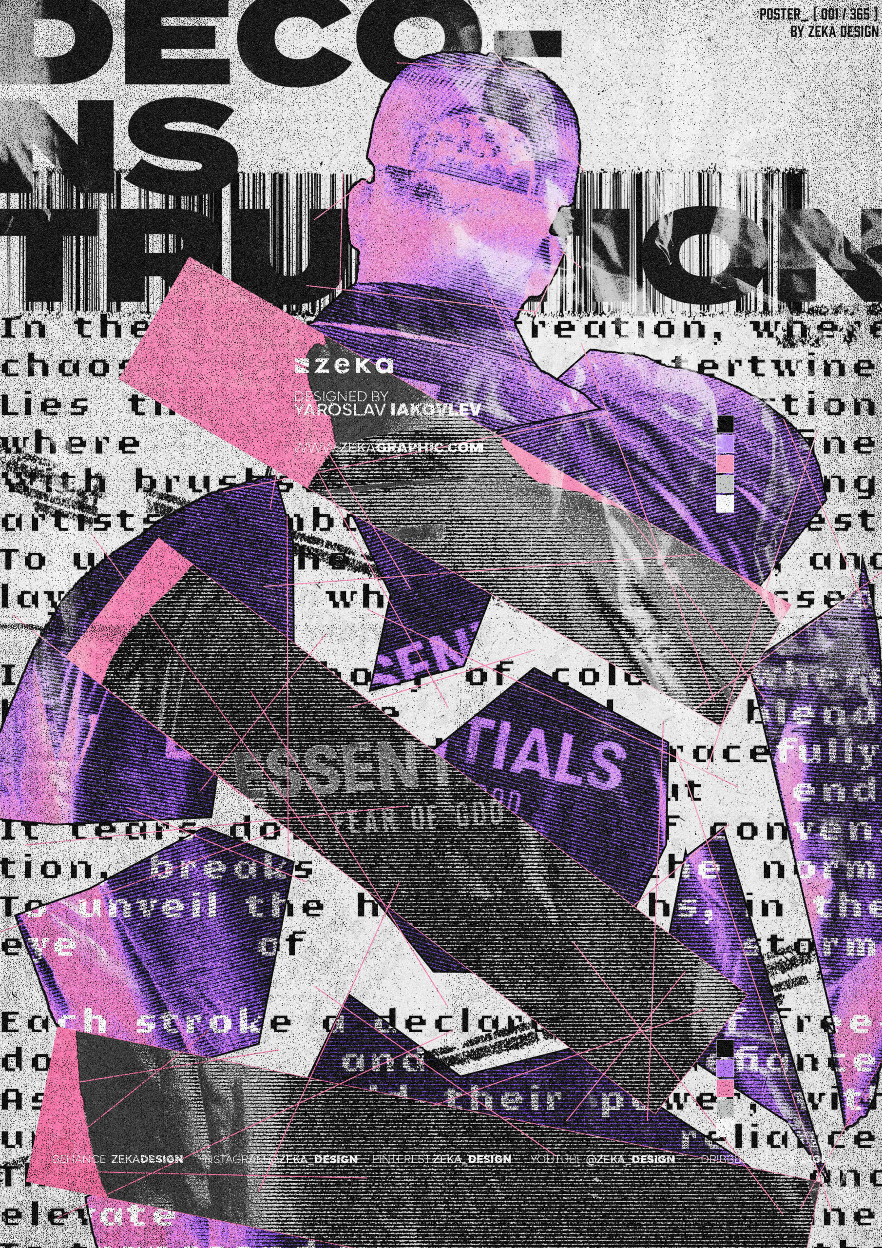 0001 Deconstruction Poster Design by Zeka Design