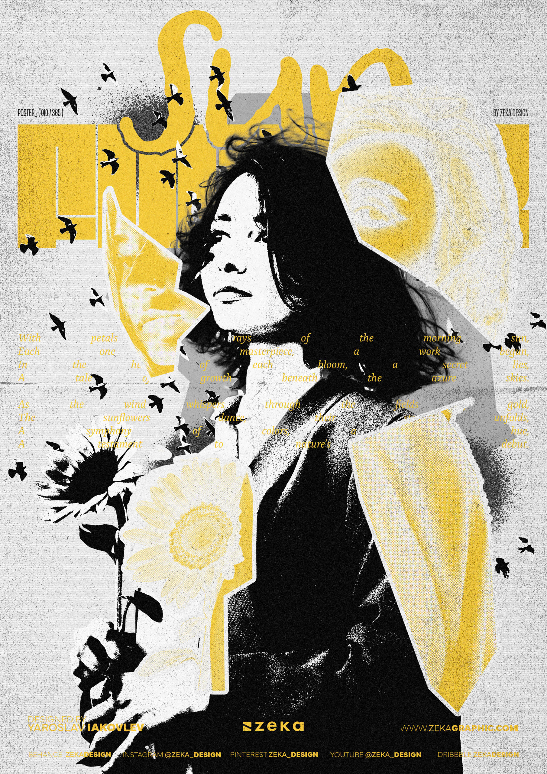 0010 Sunflower Poster Design by Zeka Design