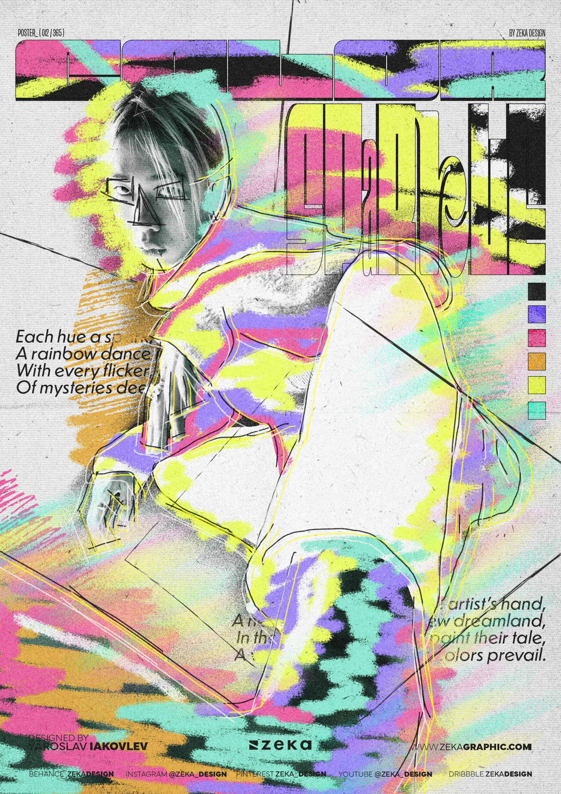 0012 color sparkle Poster Design by Zeka Design