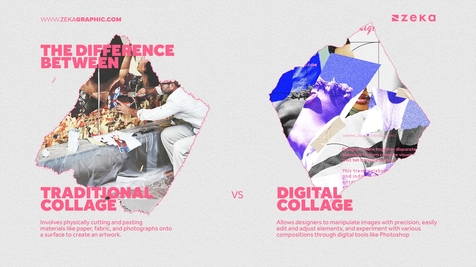 The Difference between Traditional Collage vs Digital Collage