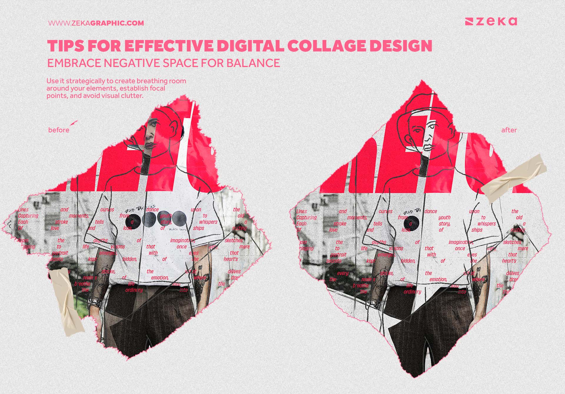 Tips for Effective Digital Collage Embrace Negative Space for Balance