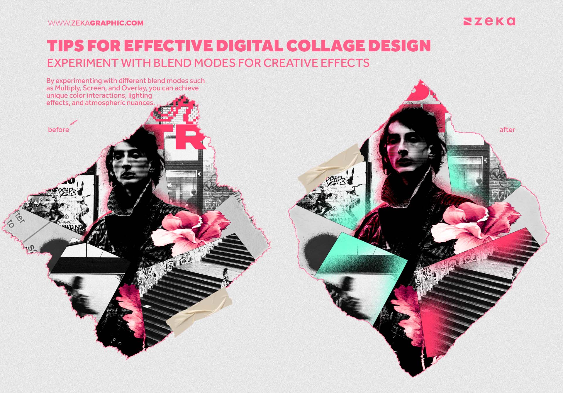 Tips for Effective Digital Collage Experiment with Blend Modes for Creative Effects