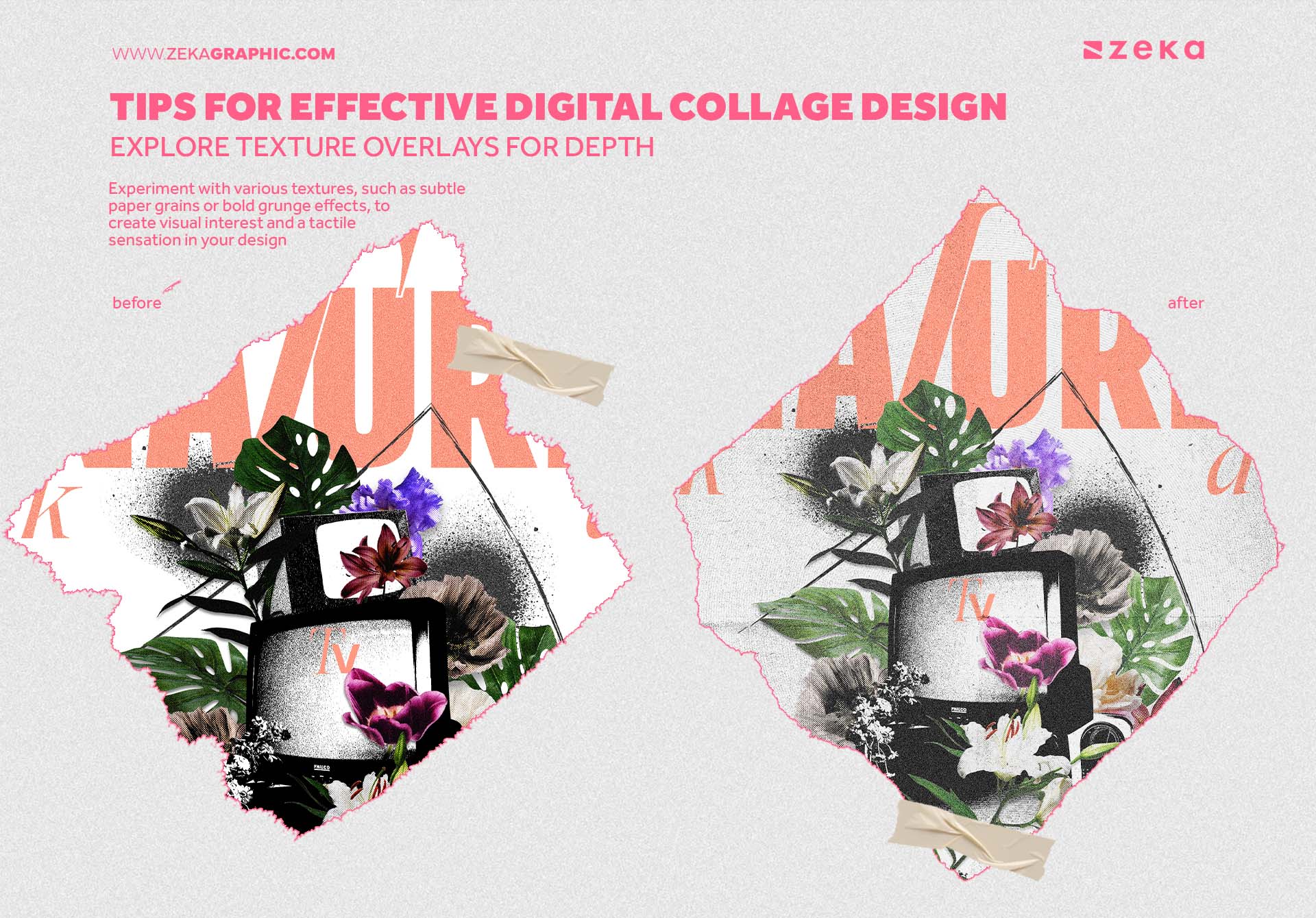 Tips for Effective Digital Collage Explore Texture Overlays for Depth
