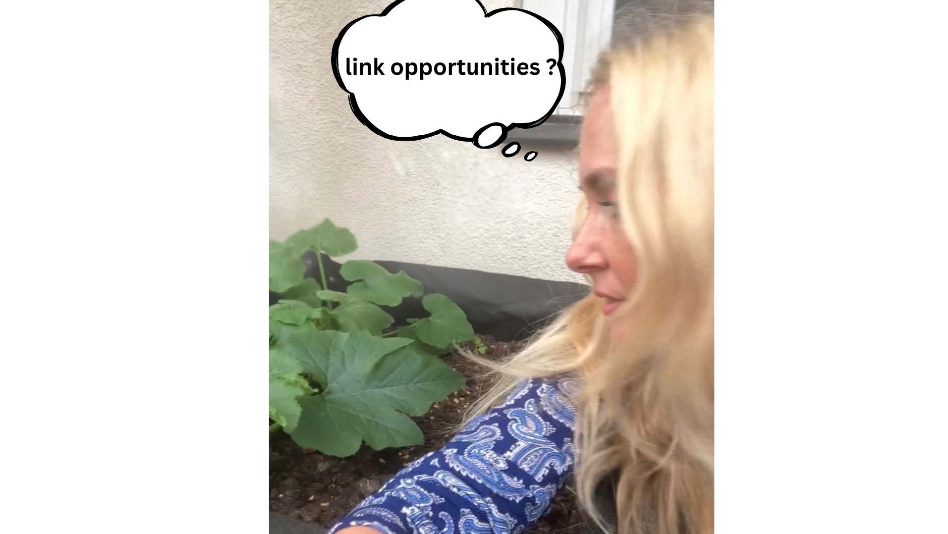 Maria-Katarina Johannesson green plants, thinking about link opportunities