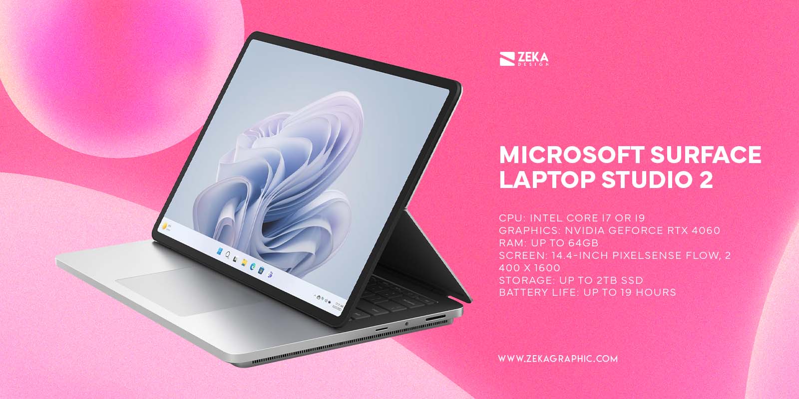 Microsoft Surface Laptop Studio 2 Best Windows Laptop for Graphic Design