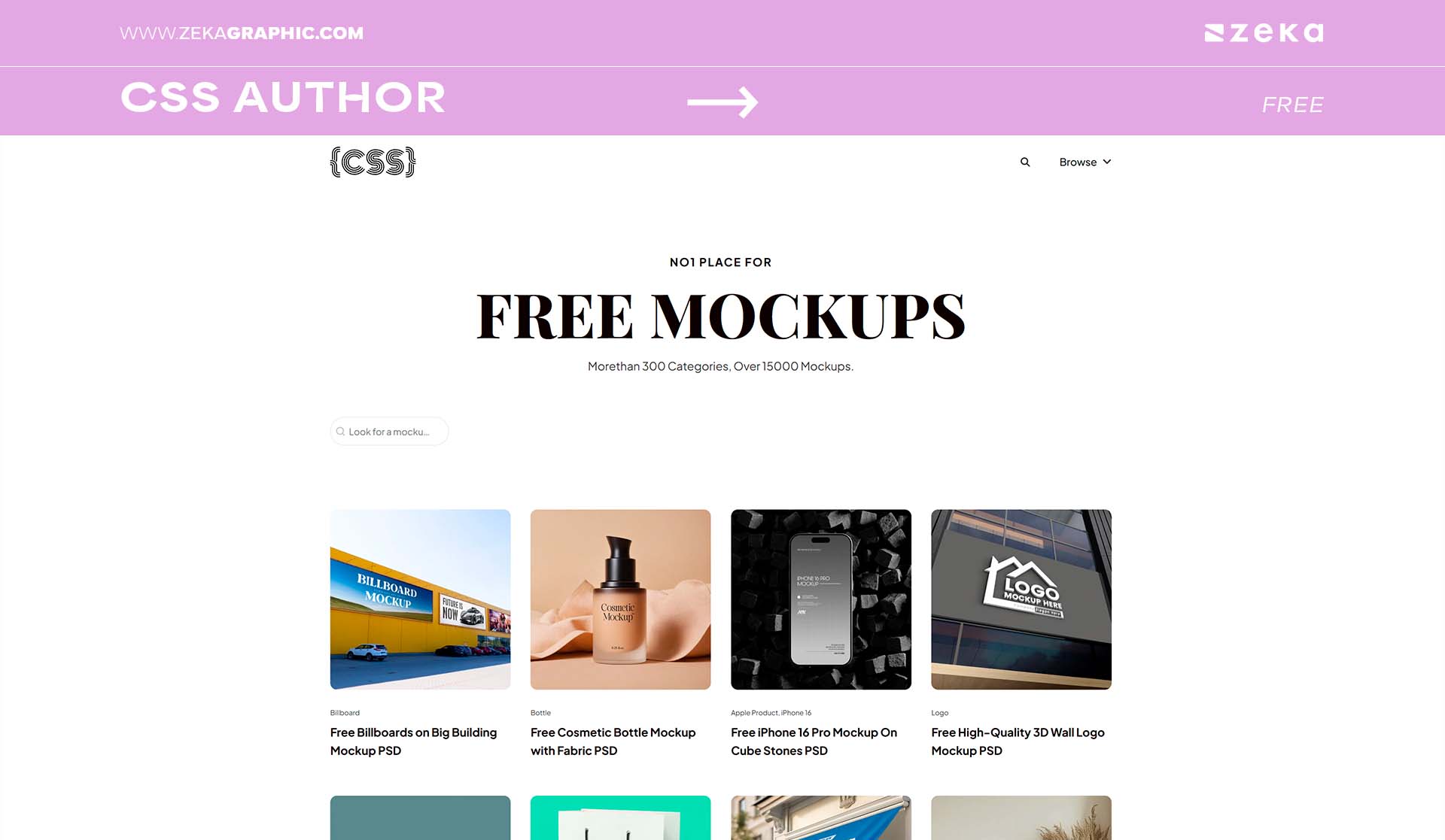 Best Mockup Websites CSS Author