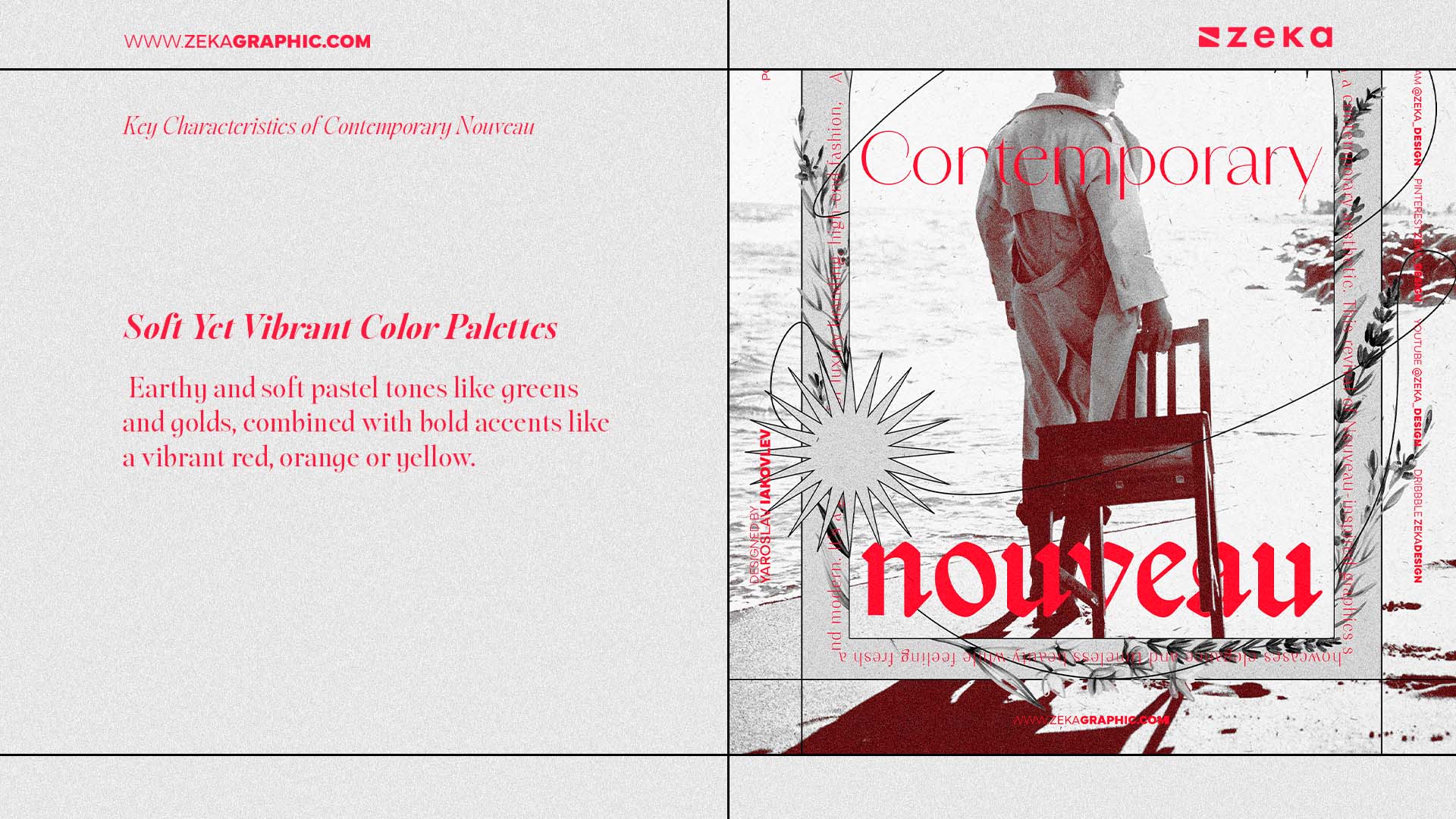 Characteristics of Contemporary Nouveau Soft Yet Vibrant Color Palettes