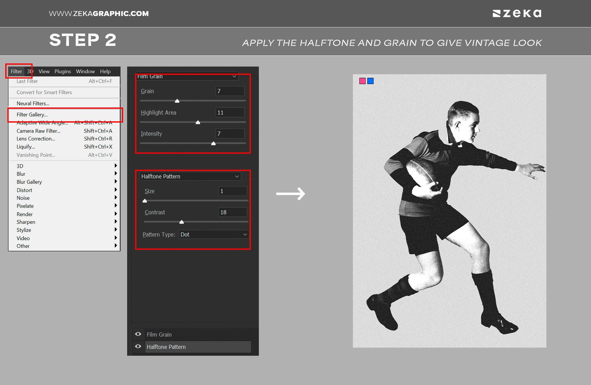 How To Do Vintage Risograph Effect Step 2