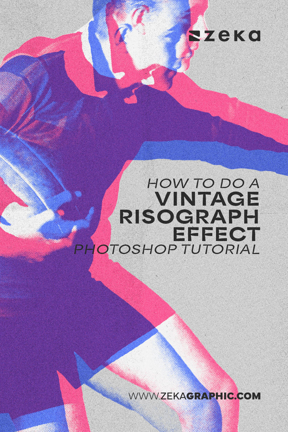Photoshop Tutorial Vintage Risograph Effect