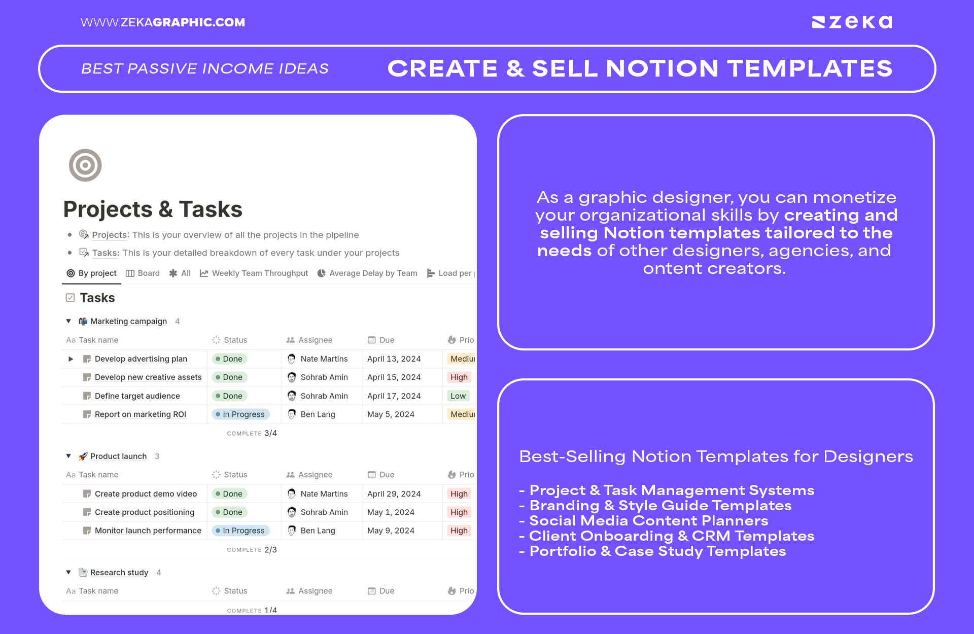Best Passive Income Ideas for Graphic Designers Create & Sell Notion Templates and Design Tools