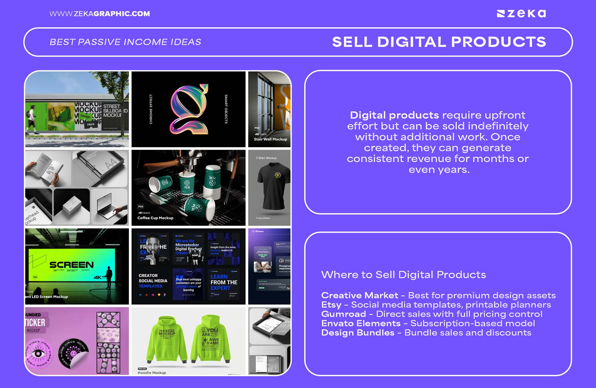 Best Passive Income Ideas for Graphic Designers Sell Digital Products