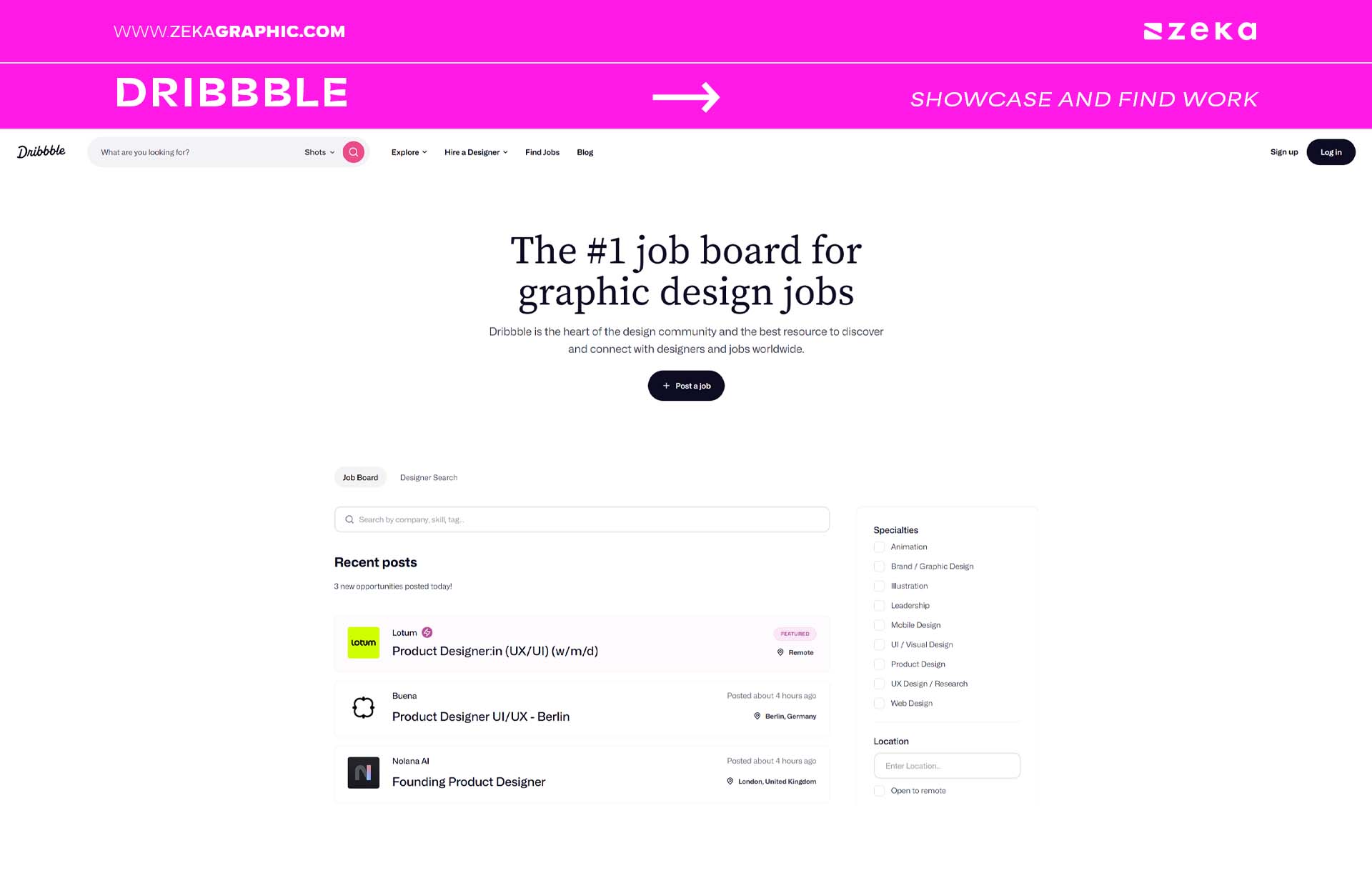 Dribbble Freelance Graphic Design Jobs