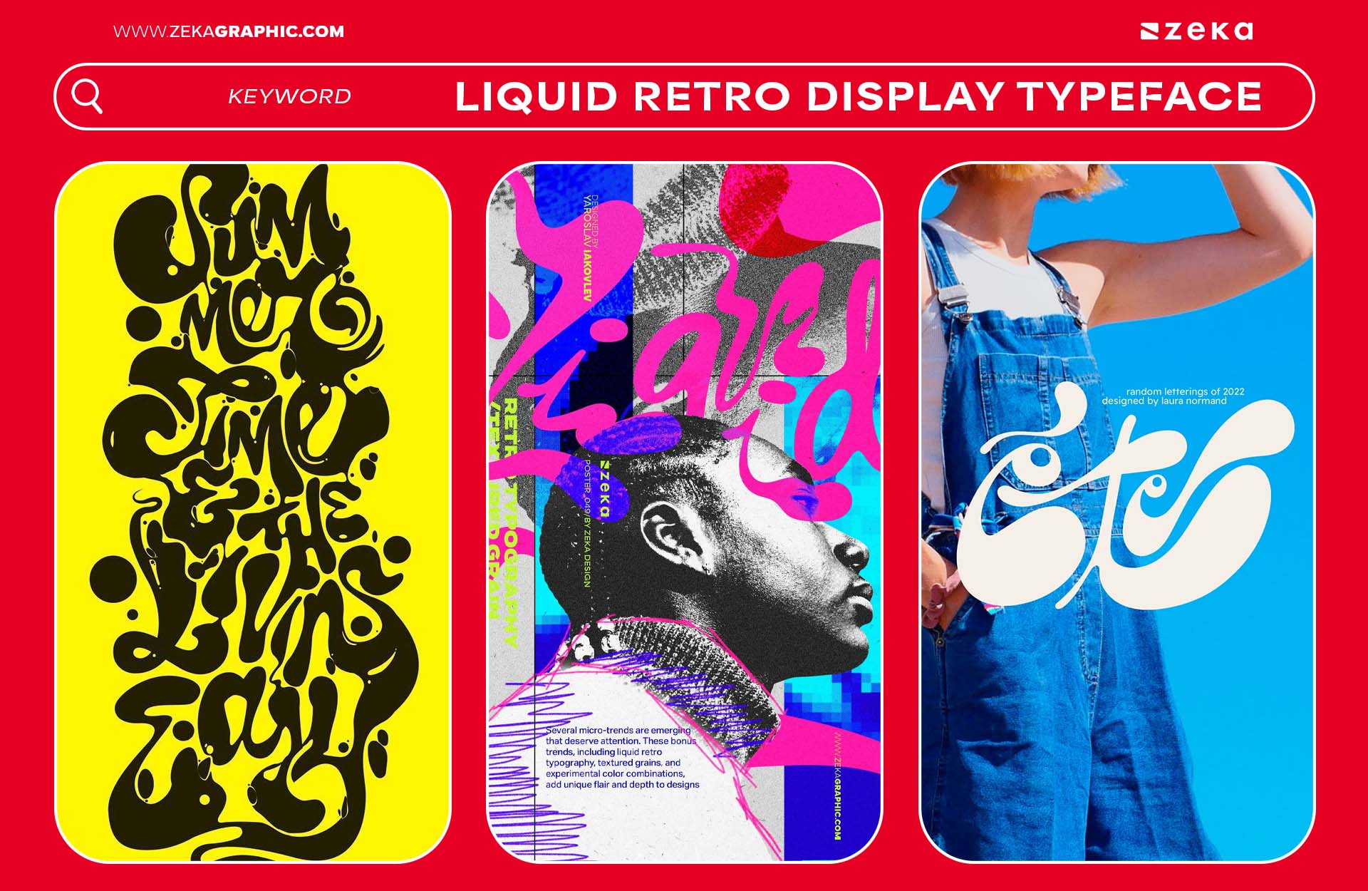 Liquid Retro Display Typeface Best Pinterest Keywords for Graphic Design Inspiration