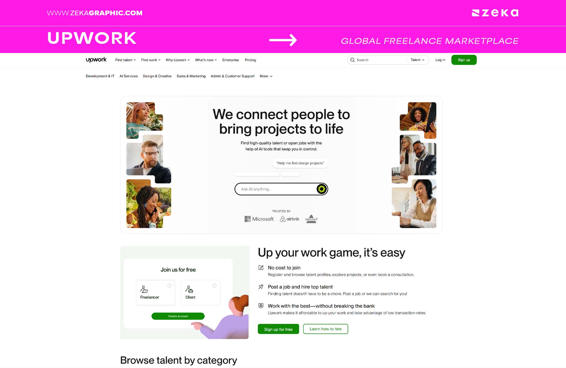 Upwork Global Freelance Marketplace and Graphic Design Jobs