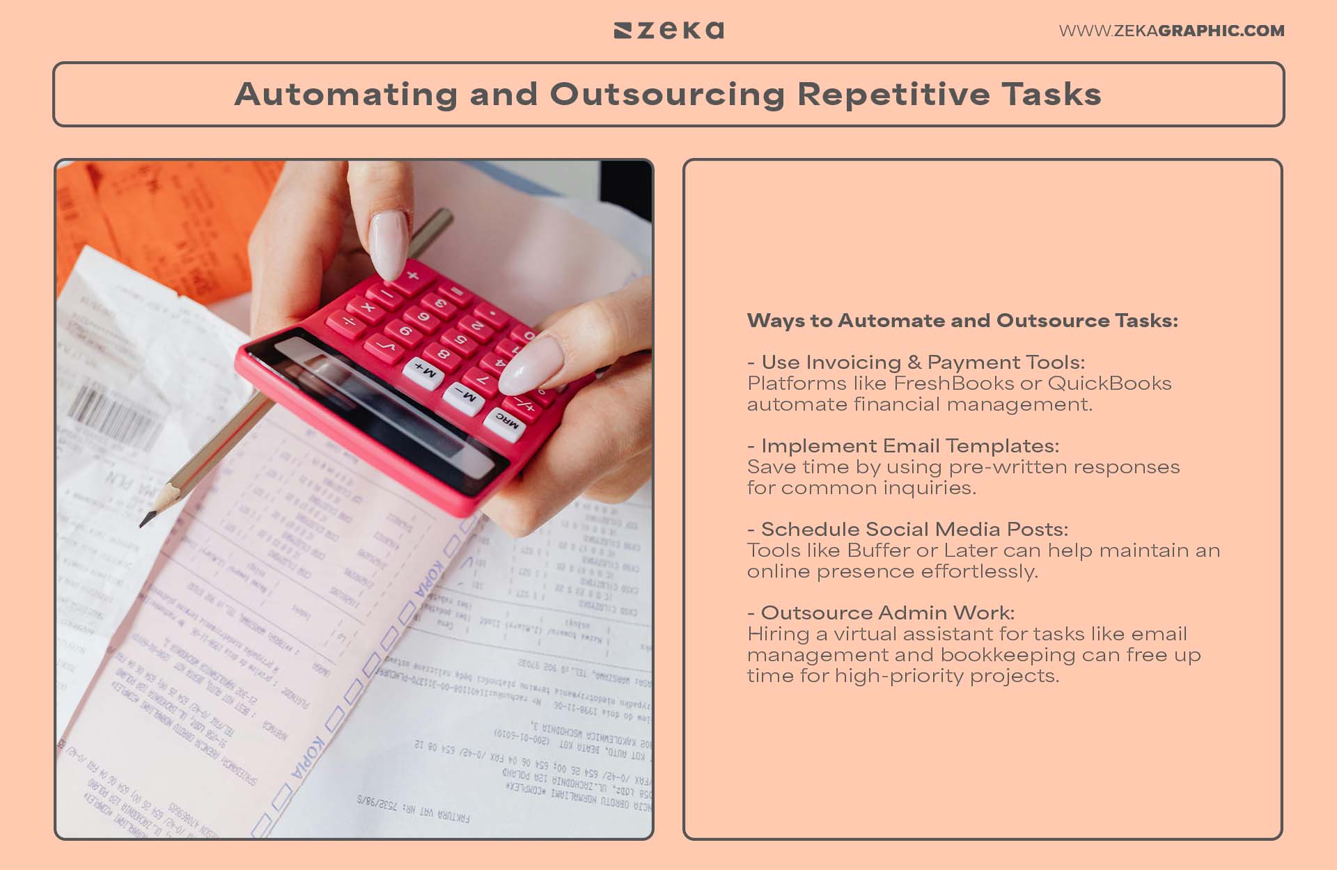 Automating and Outsourcing Repetitive Tasks