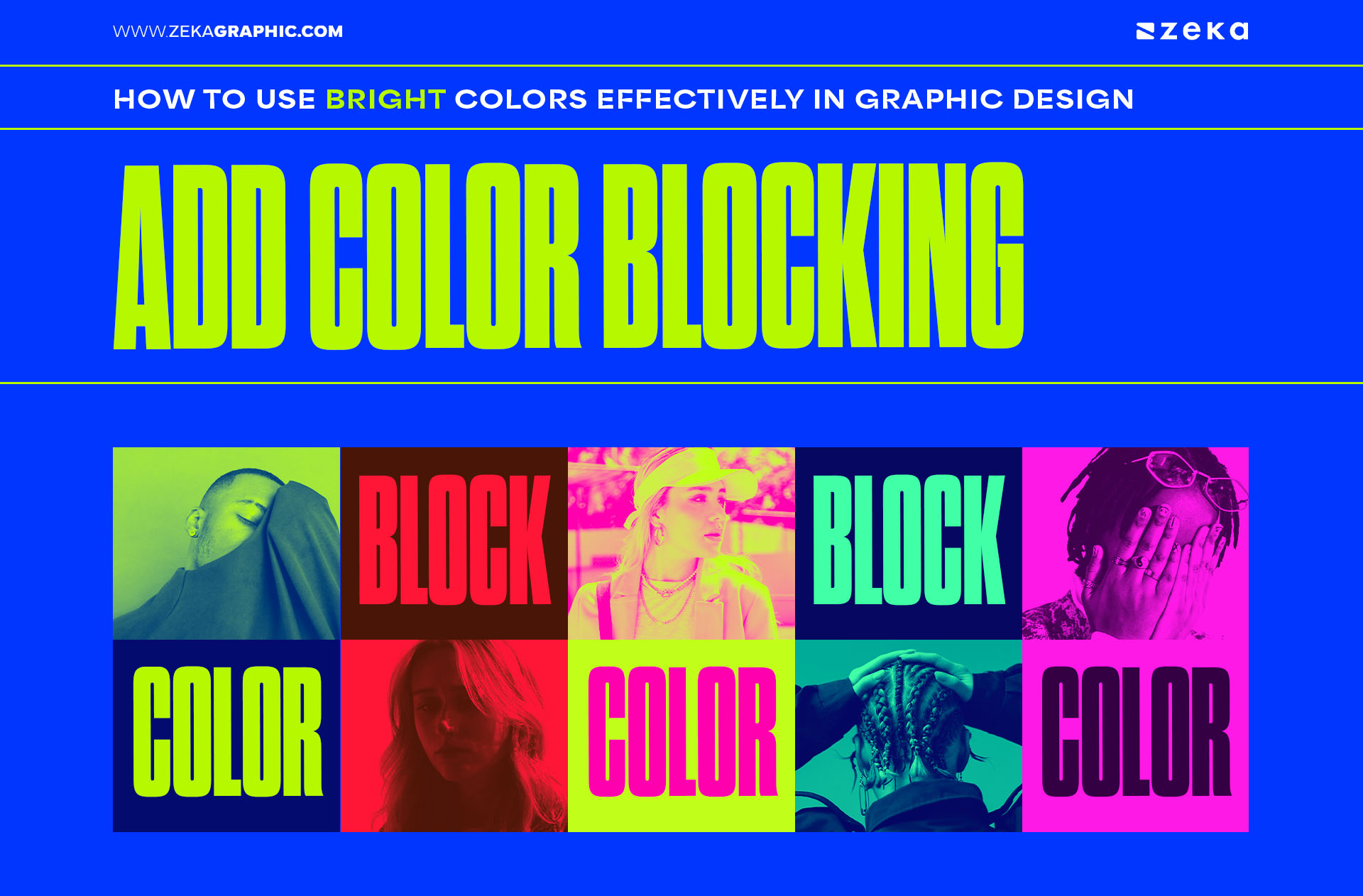 How to Use Bright Colors Effectively in Graphic Design Incorporate Color Blocking