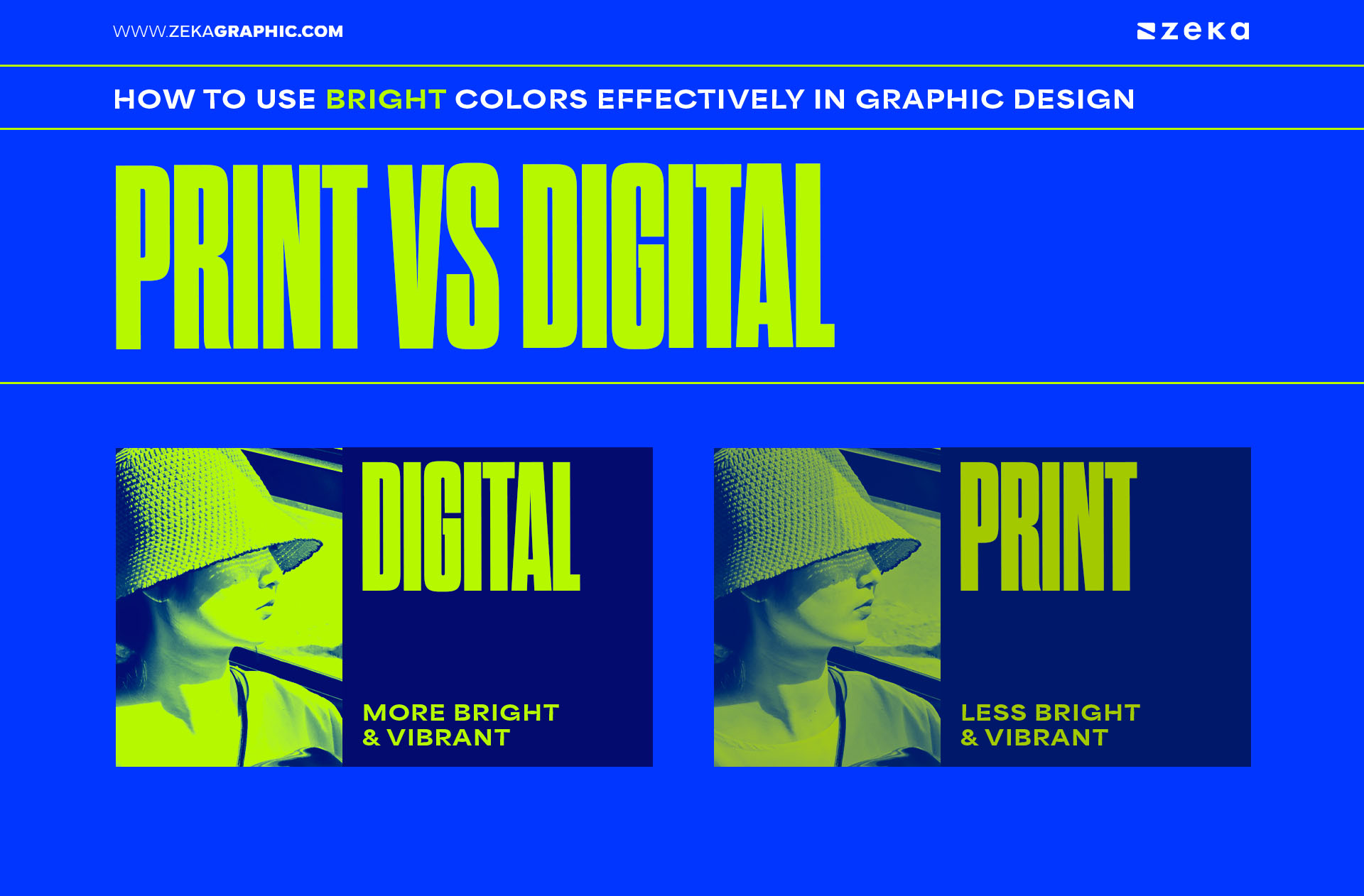 How to Use Bright Colors Effectively in Graphic Design Incorporate print vs digital