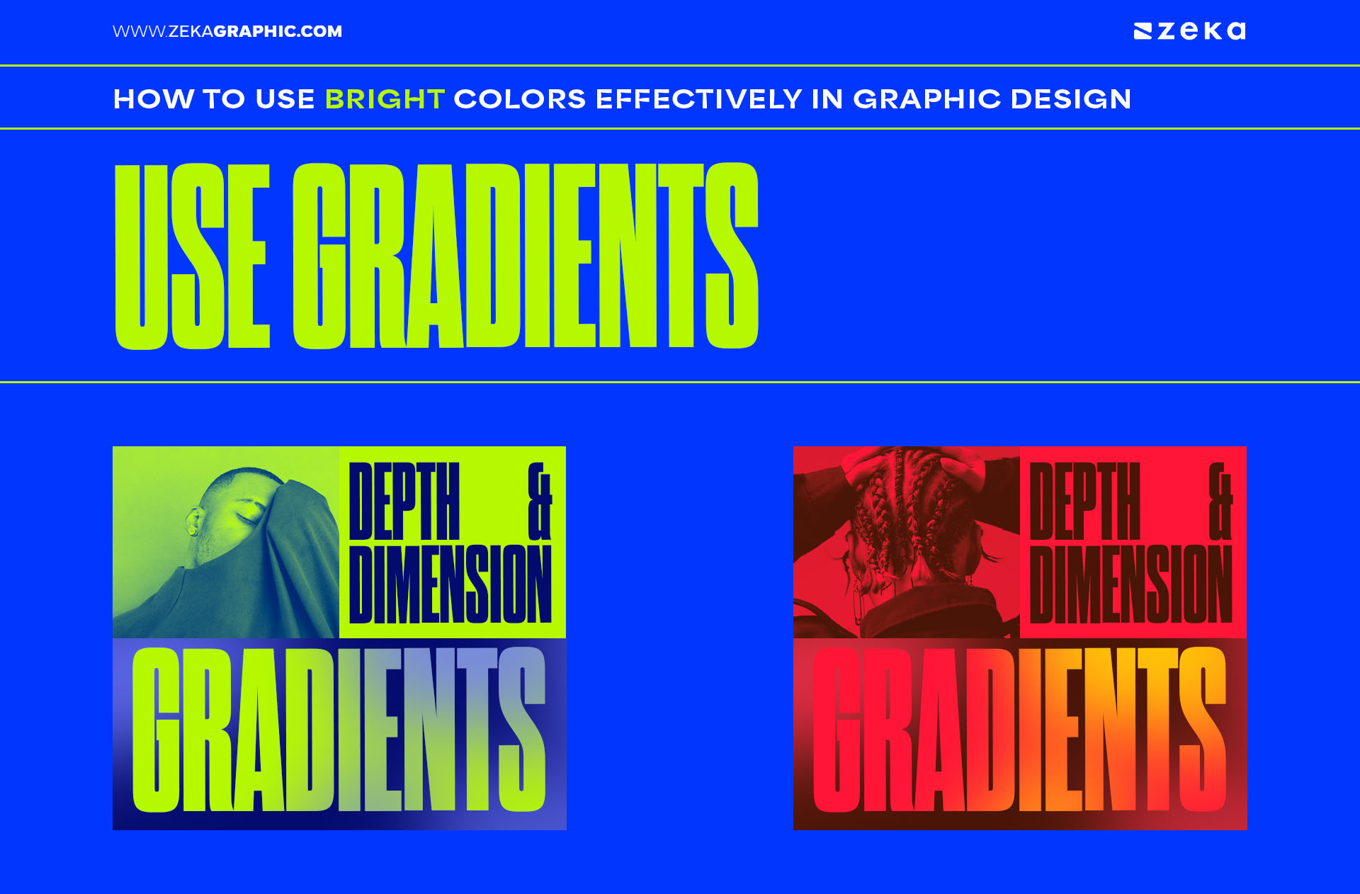 How to Use Bright Colors Effectively in Graphic Design Use Gradients