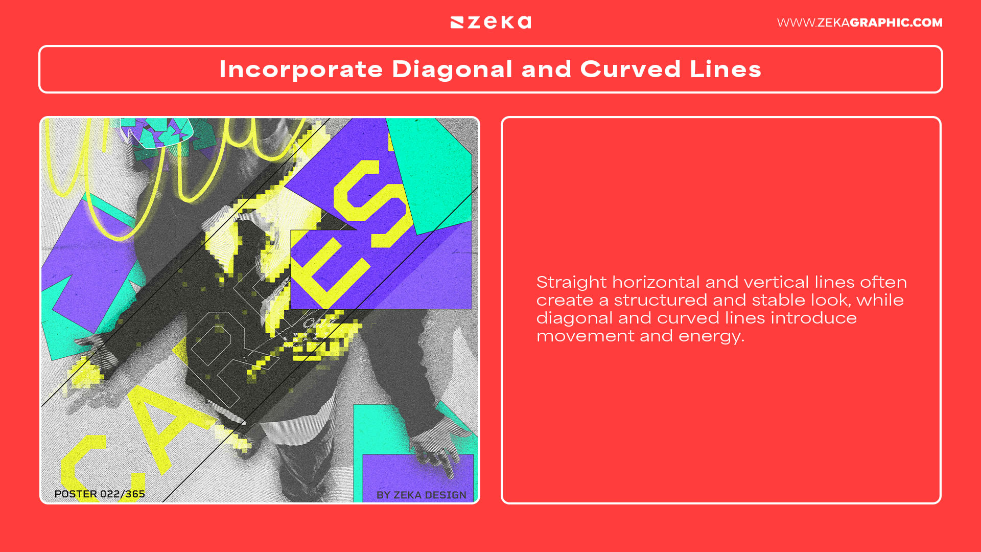 Incorporate Diagonal and Curved Lines