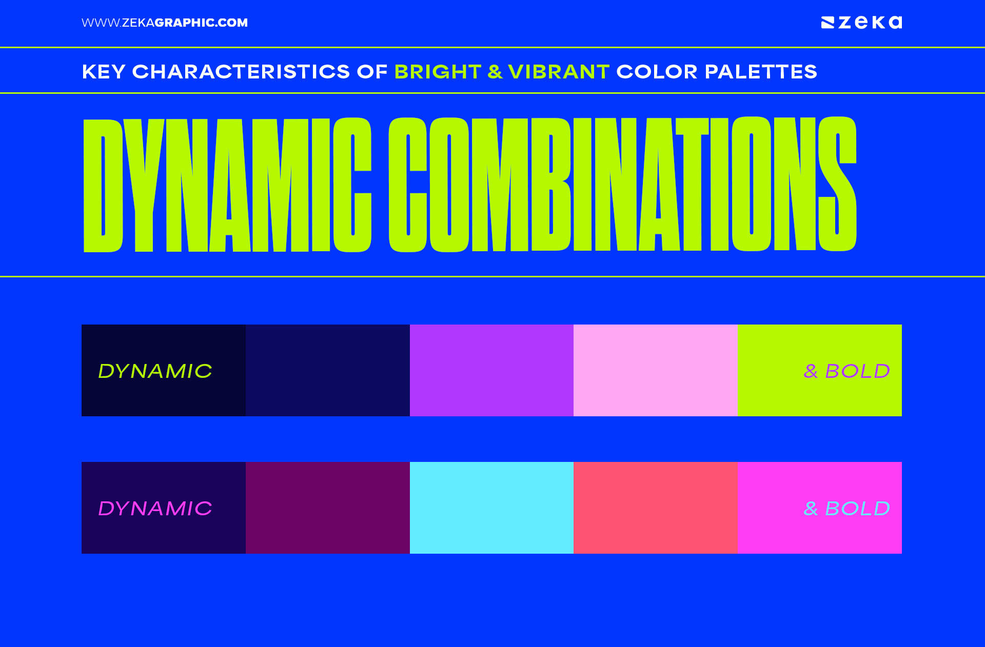 Key Characteristics of Bright and Vibrant Colors Dynamic Combinations