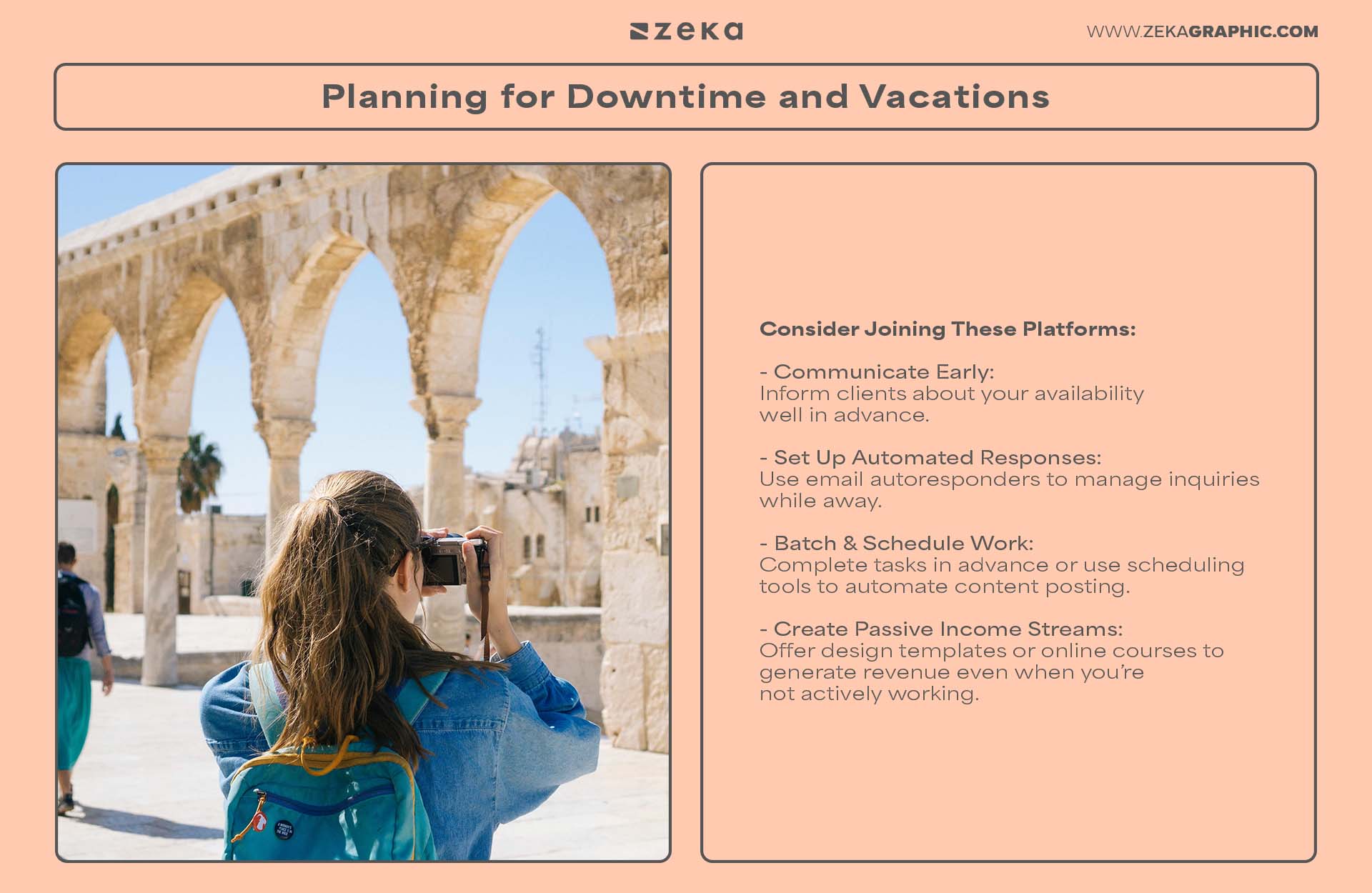 Planning for Downtime and Vacations