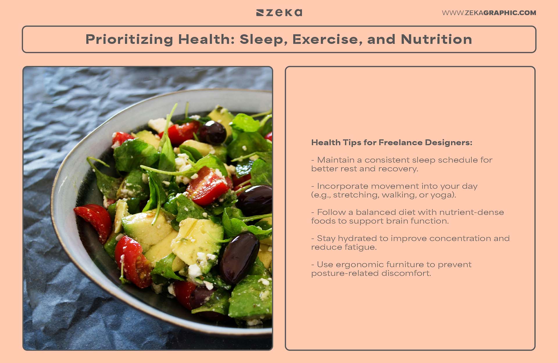 Prioritizing Health Sleep, Exercise, and Nutrition