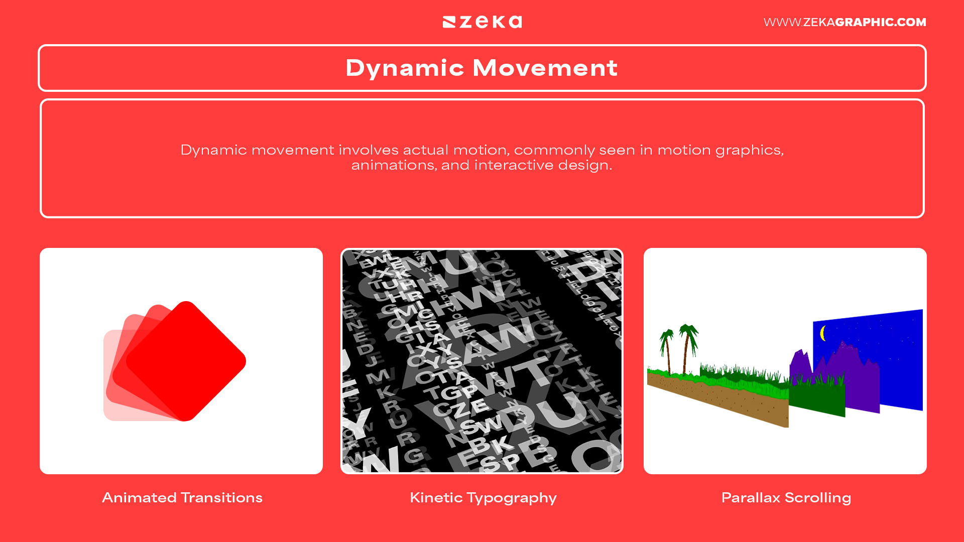 Types of Movement in Graphic Design Dynamic Movement