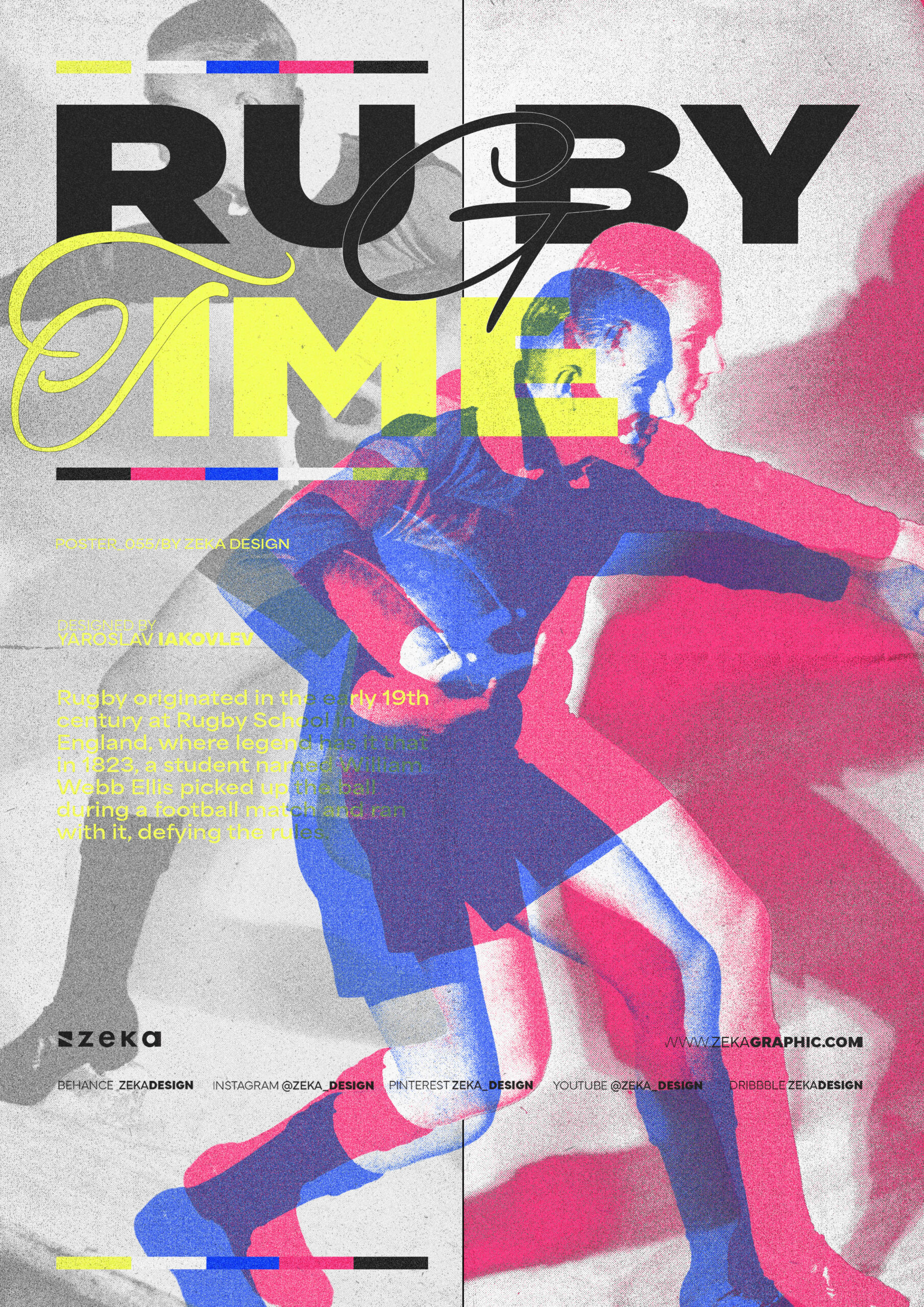 Graphic Design Poster Design Vintage Risograph Effect Collage Inspiraiton by Zeka Design