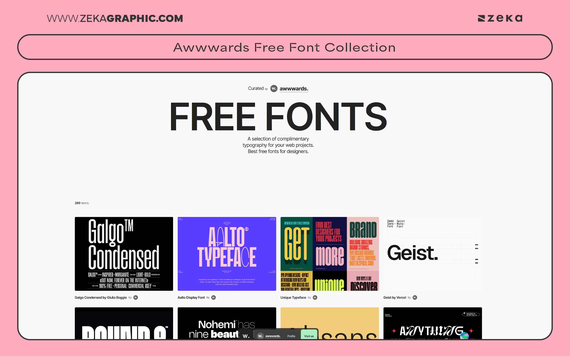 Best Websites for Fonts Awwwards Free Font Collection