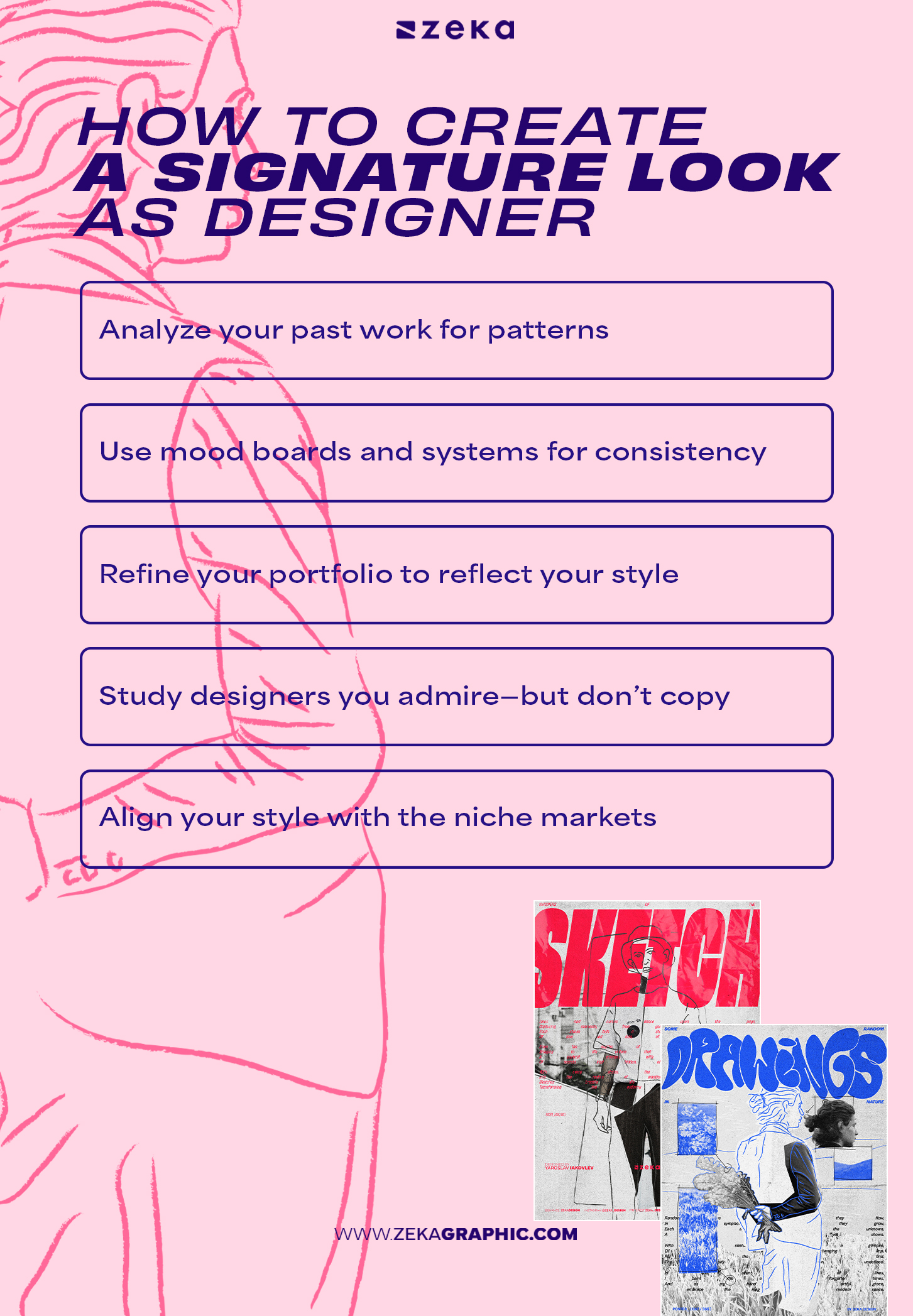 Creating a Signature Look infographic