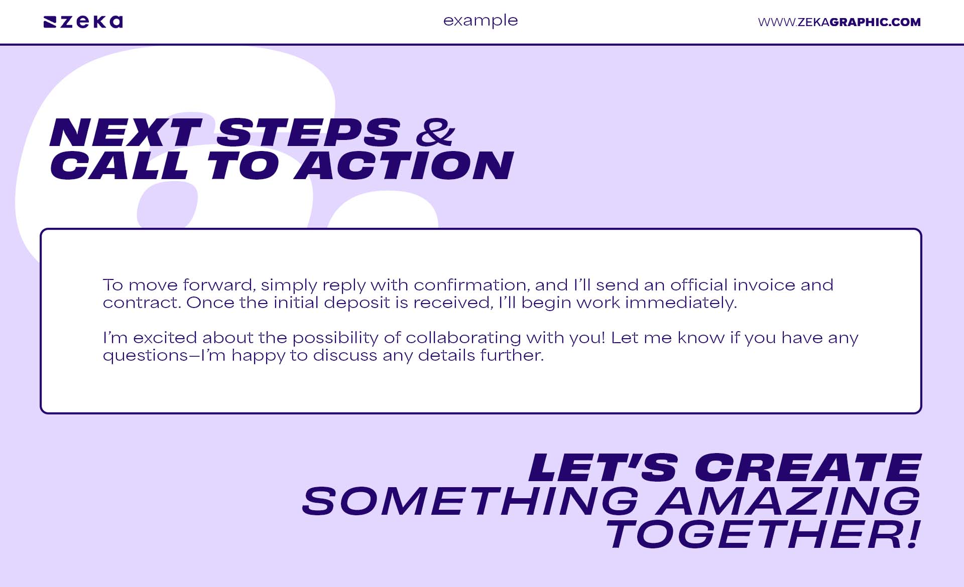 Essential Components of a Graphic Design Proposal Next Steps & Call to Action