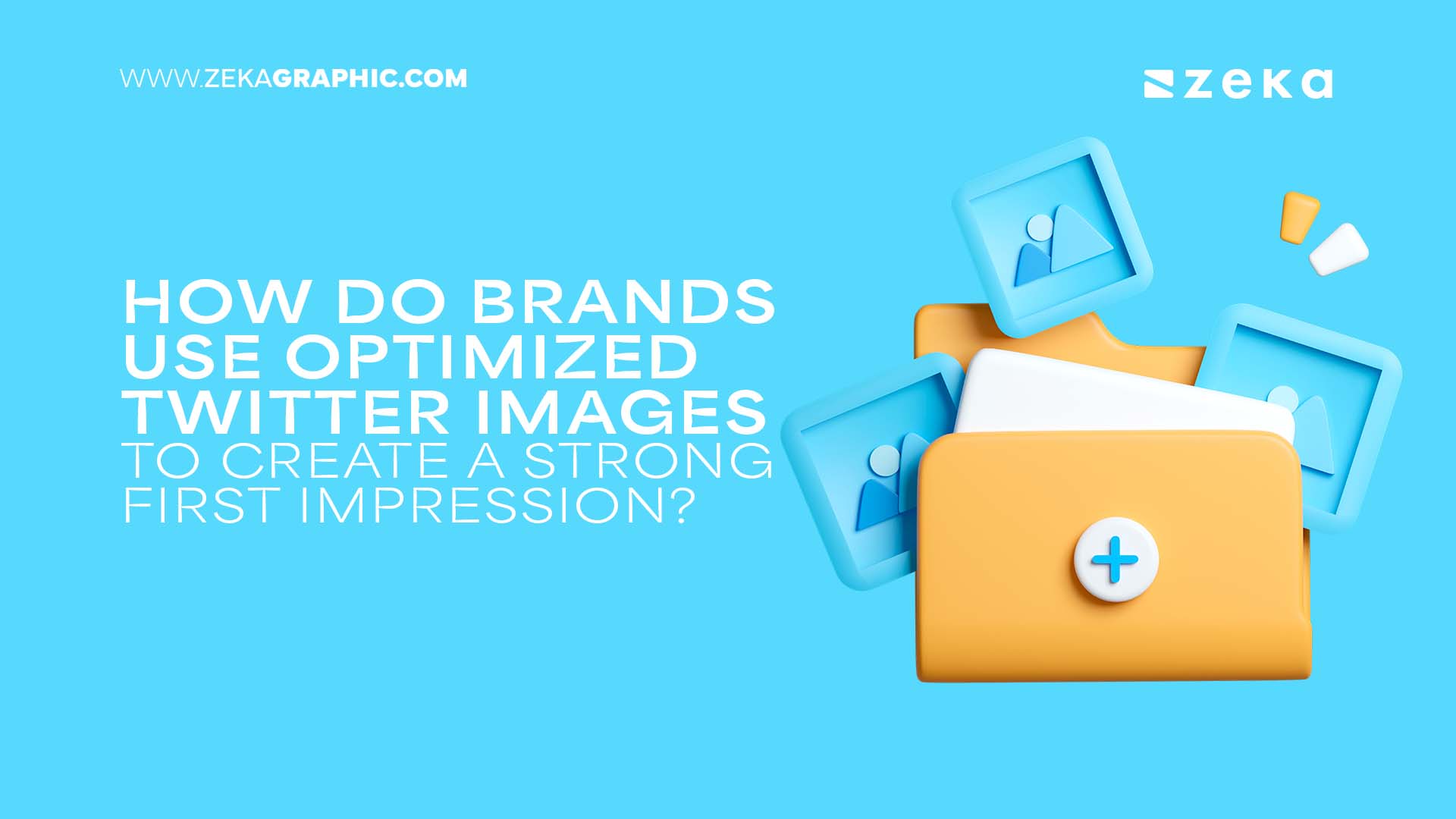 How do brands use optimized Twitter images to create a strong first impression
