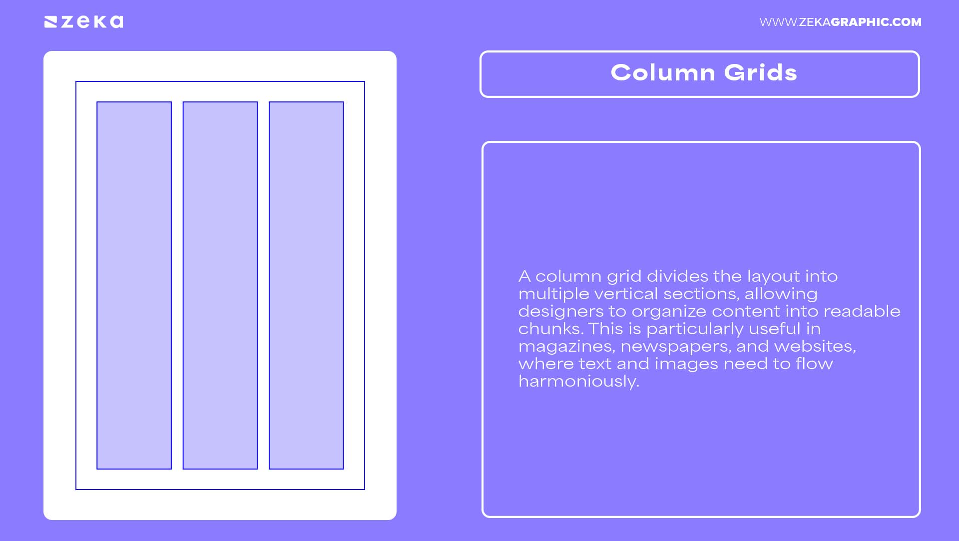 Types of Grids in Graphic Design Column Grids