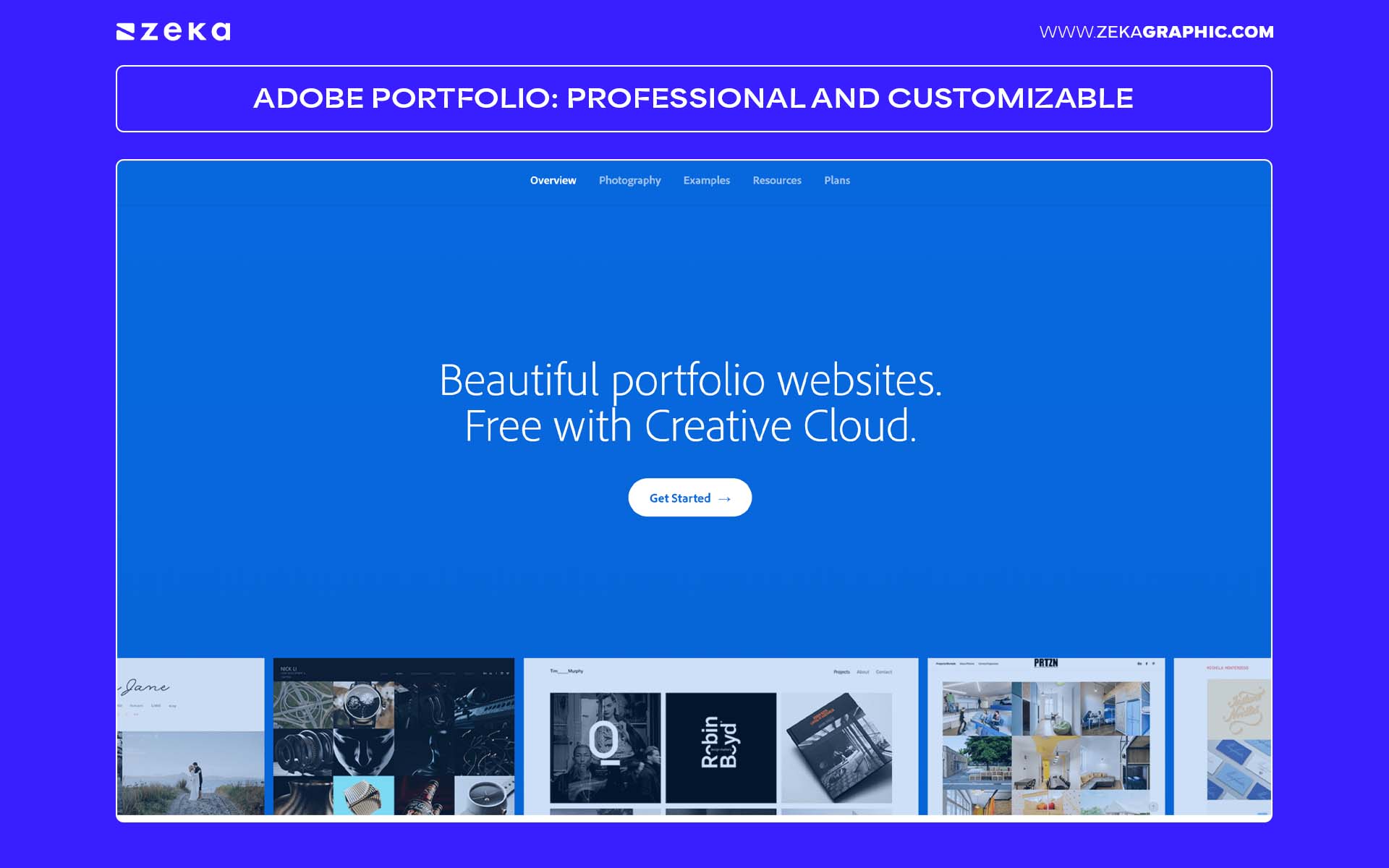 Adobe Portfolio Professional and Customizable