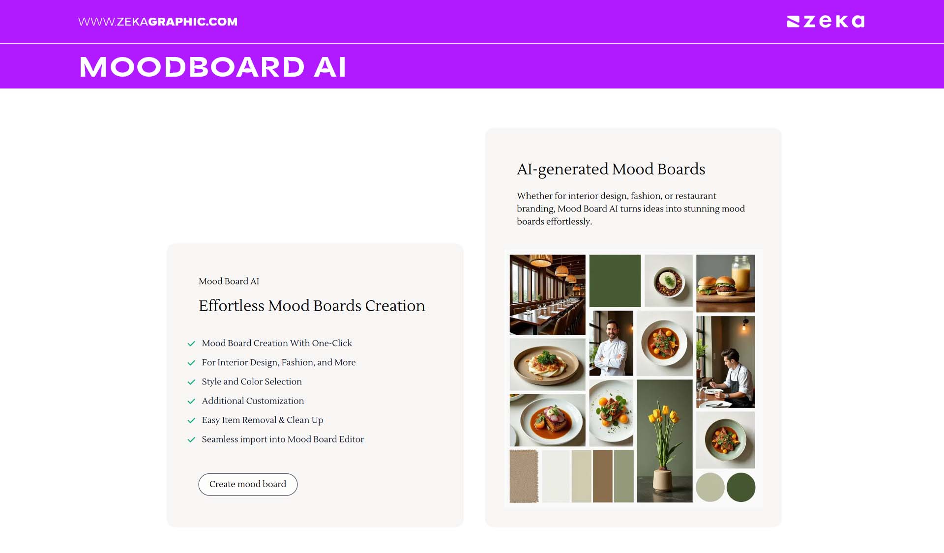 Moodboard AI AI-Powered Inspiration for Designers