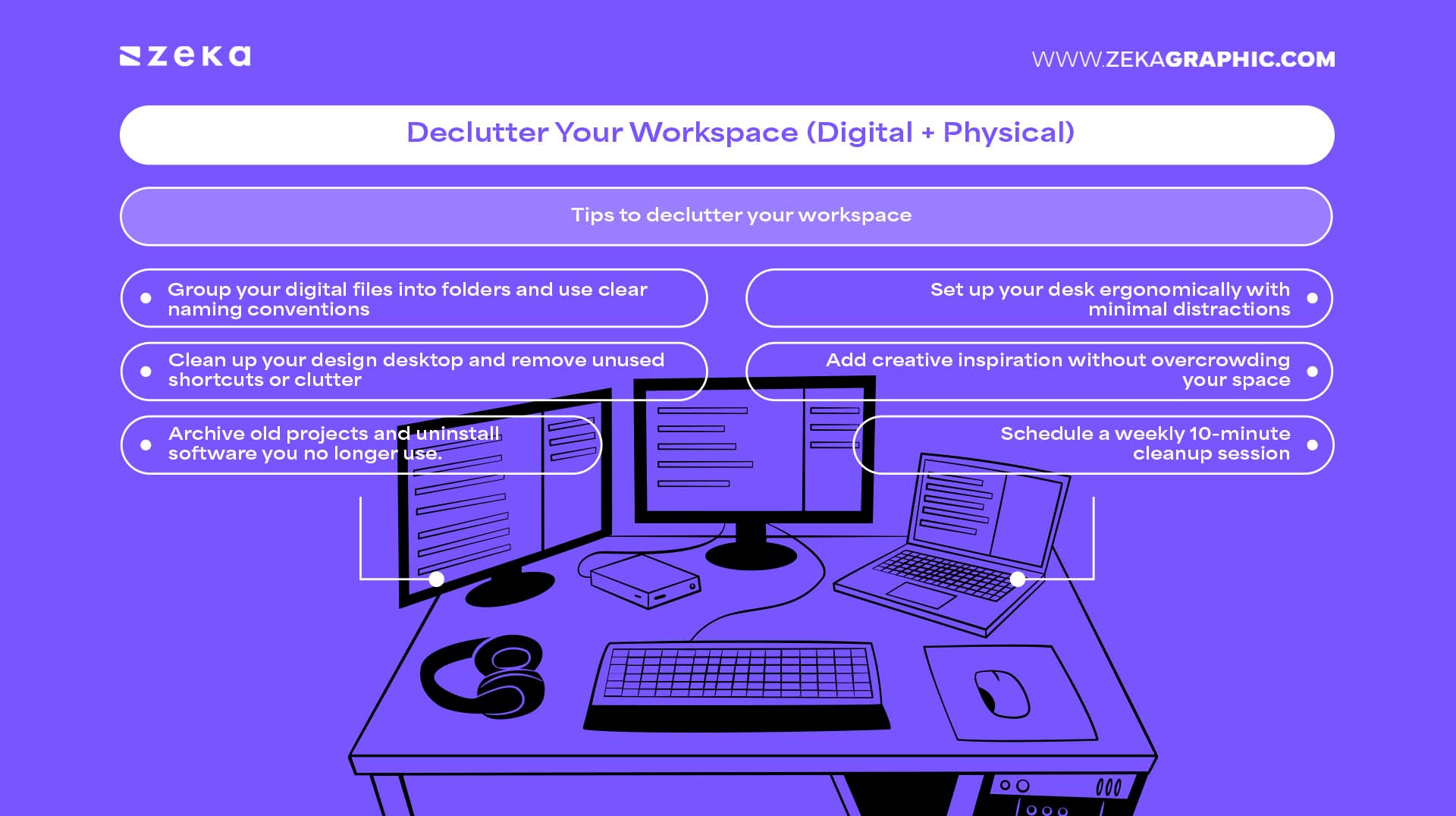 Declutter Your Workspace (Digital + Physical)