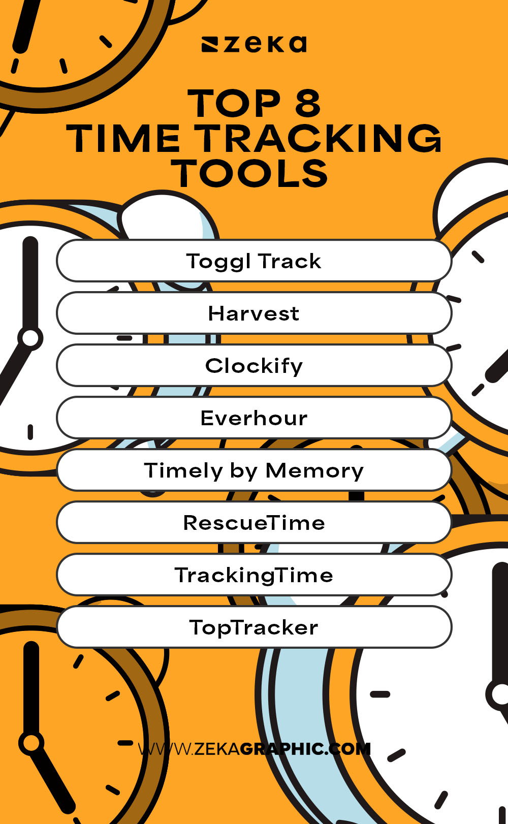 Best Time Tracking Tools Infographic